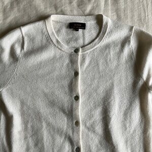 Quince Women's Ivory Mongolian Cardigan